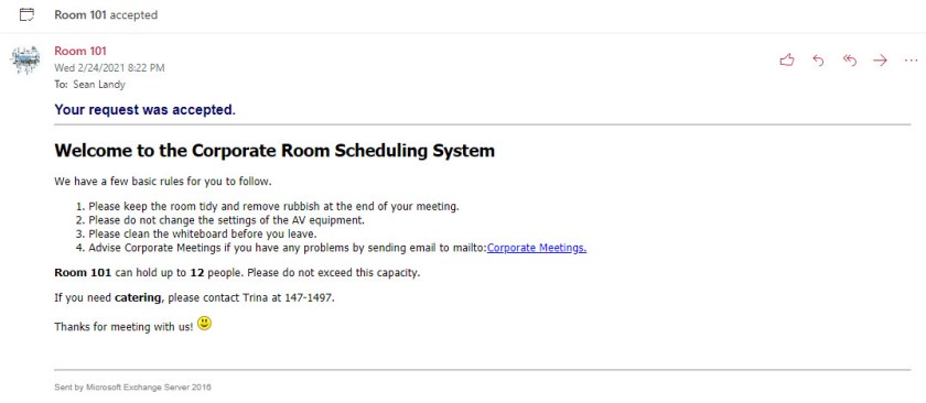 How To Customize Responses To Calendar Meeting Requests For Conference 